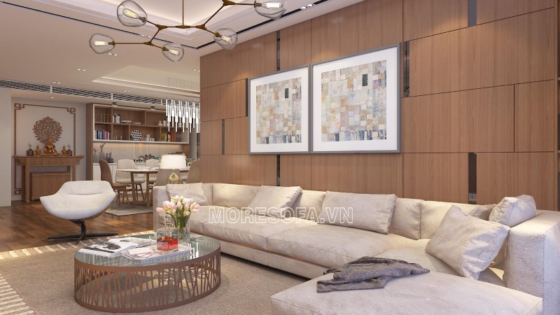 Ghế sofa góc đẹp cho phòng khách rộng